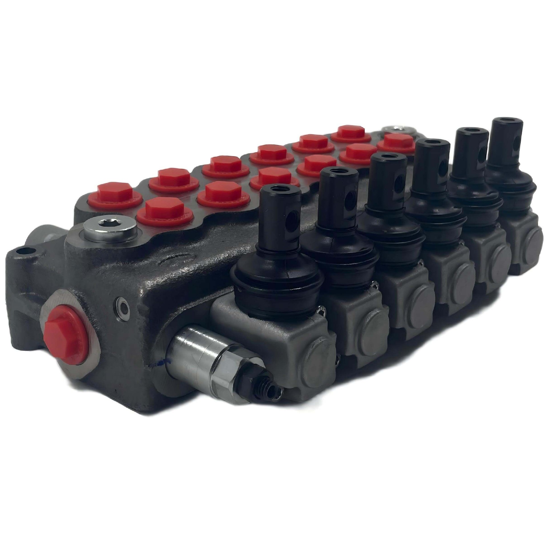 Valvoil SD5 / 6-P (KG3-160) / 18L / 18L / 18L / 18L / 18L / 18L / AET manual 6 bobina válvula direcional monobloco 45L / min 315bar válvula hidráulica seccional2