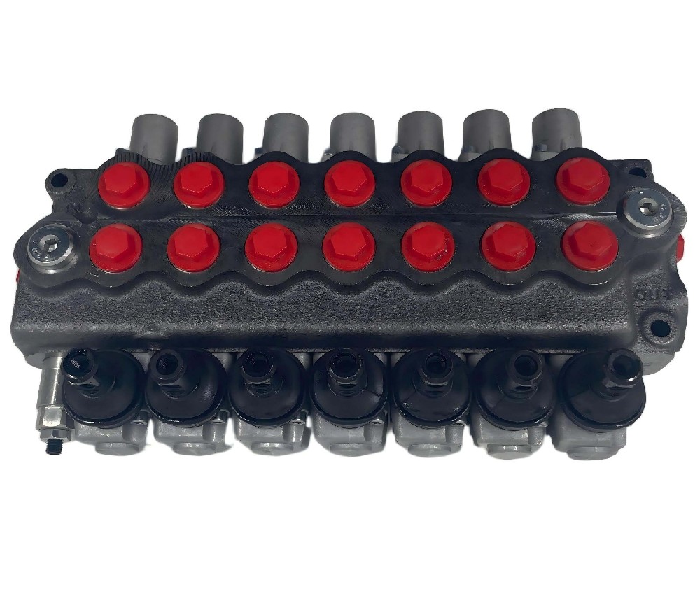 Válvula de Alavanca de Controle Hidráulico Manual Walvoil SD5/7-P(KG3-160)/18L/18L/18L/28L/28L/28L/28L/AET de 7 Vias para Maquinaria Móvel